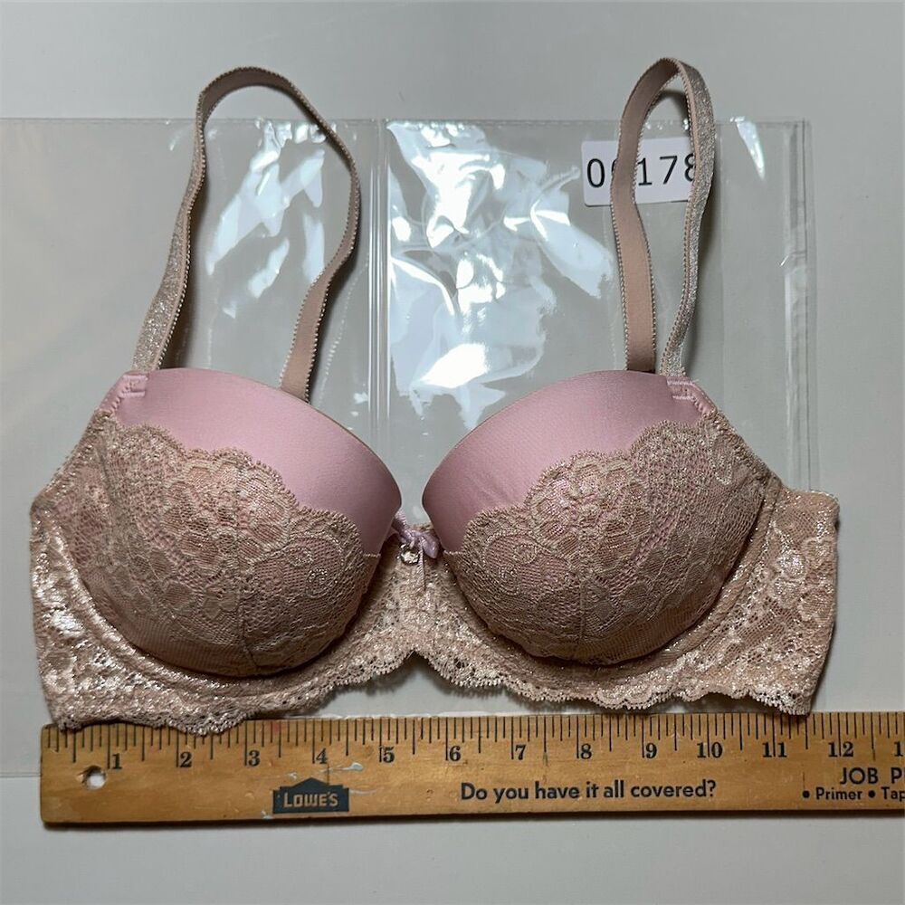 Victoria's Secret Beige Lace Balconette Bra M Underwire Adjustable Straps - Picture 5 of 5